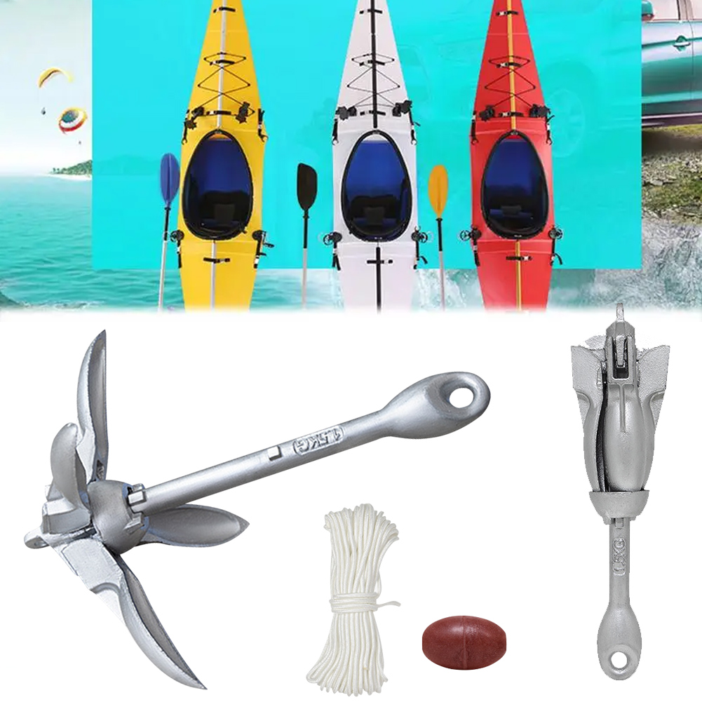 Fishing Kayak Anchor - Jangkar Kayak Lipat 0.7/1.5KG dengan Tali