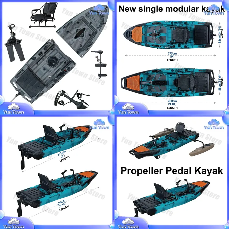 Fishing Kayak Pedal Drive - Kayak Modular 9.5ft Sit On Top