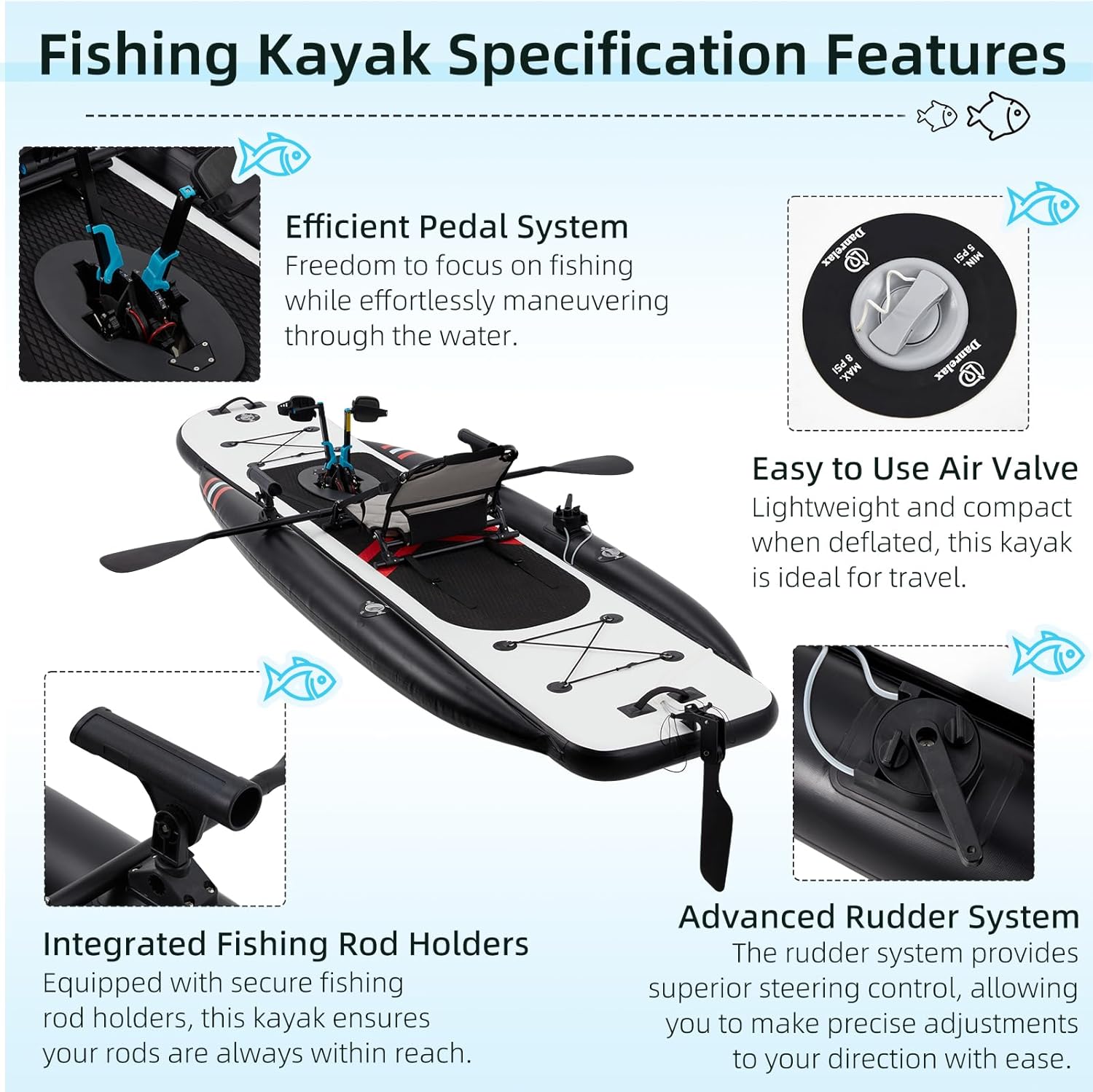 Kayak Memancing Tiup PVC Premi - Fishing Kayak Seat ulasan dan harga