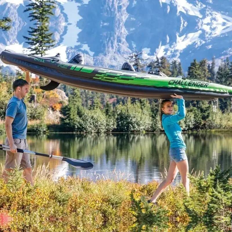 Perahu Karet Tiup untuk 1/2 Or - Fishing Kayak Inflatable ulasan dan harga